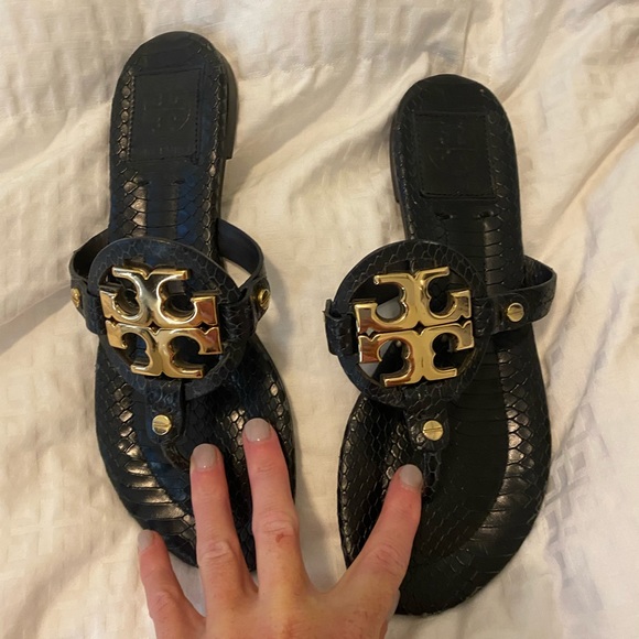 Tory Burch Shoes - Tory Burch flip flops NAVY